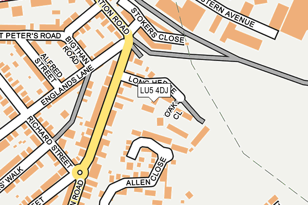 LU5 4DJ map - OS OpenMap – Local (Ordnance Survey)
