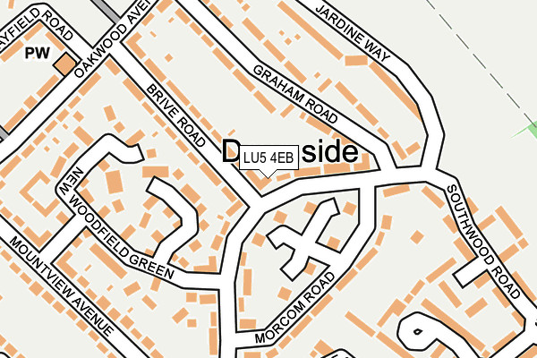 LU5 4EB map - OS OpenMap – Local (Ordnance Survey)
