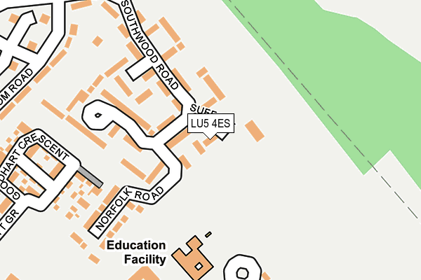 LU5 4ES map - OS OpenMap – Local (Ordnance Survey)