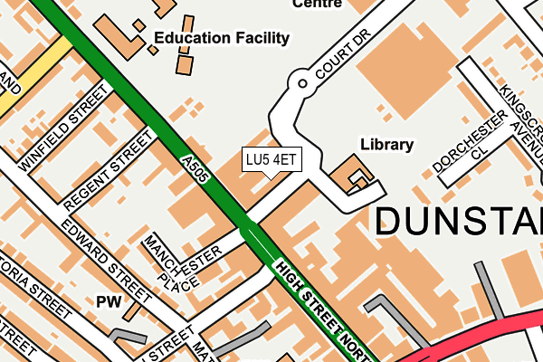 LU5 4ET map - OS OpenMap – Local (Ordnance Survey)