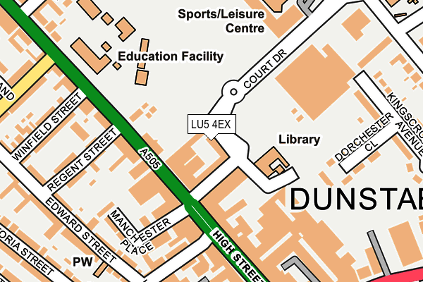 LU5 4EX map - OS OpenMap – Local (Ordnance Survey)