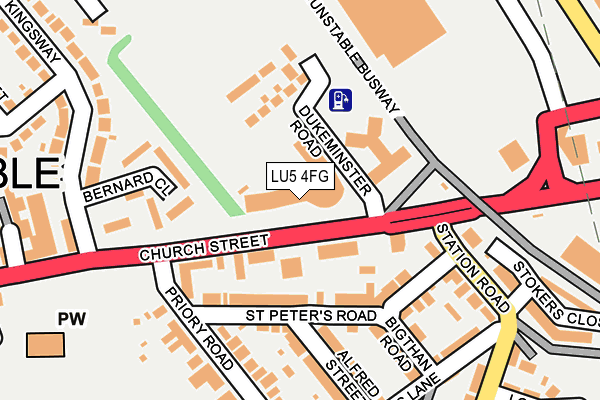 LU5 4FG map - OS OpenMap – Local (Ordnance Survey)