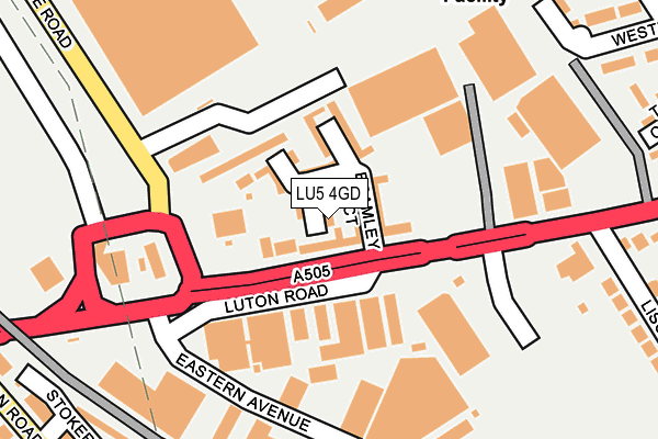 LU5 4GD map - OS OpenMap – Local (Ordnance Survey)