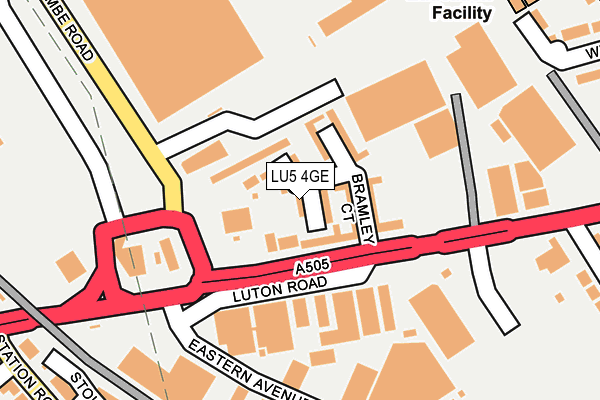 LU5 4GE map - OS OpenMap – Local (Ordnance Survey)