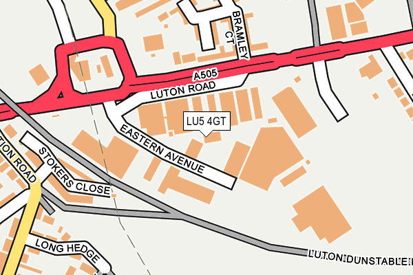 LU5 4GT map - OS OpenMap – Local (Ordnance Survey)