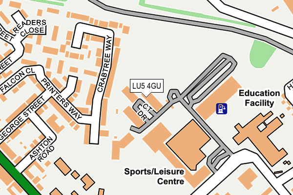 LU5 4GU map - OS OpenMap – Local (Ordnance Survey)