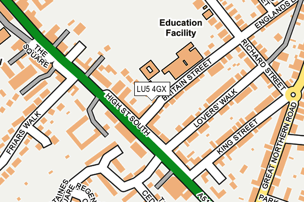 LU5 4GX map - OS OpenMap – Local (Ordnance Survey)