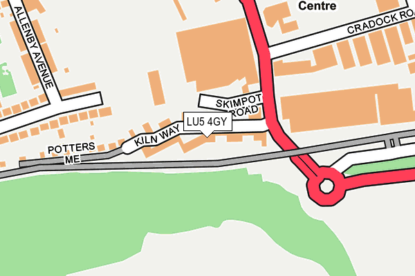 LU5 4GY map - OS OpenMap – Local (Ordnance Survey)