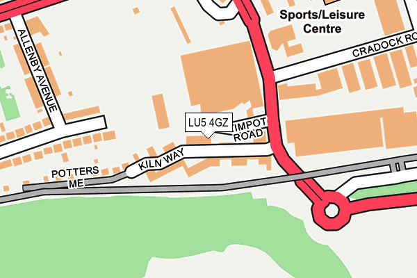 LU5 4GZ map - OS OpenMap – Local (Ordnance Survey)