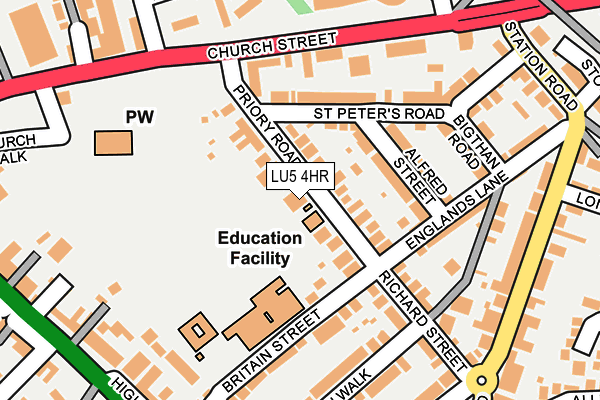 LU5 4HR map - OS OpenMap – Local (Ordnance Survey)