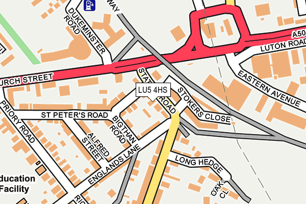LU5 4HS map - OS OpenMap – Local (Ordnance Survey)