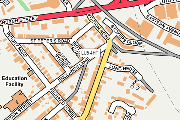 LU5 4HT map - OS OpenMap – Local (Ordnance Survey)