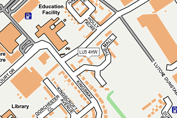 LU5 4HW map - OS OpenMap – Local (Ordnance Survey)
