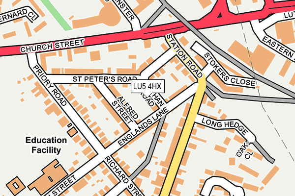 LU5 4HX map - OS OpenMap – Local (Ordnance Survey)