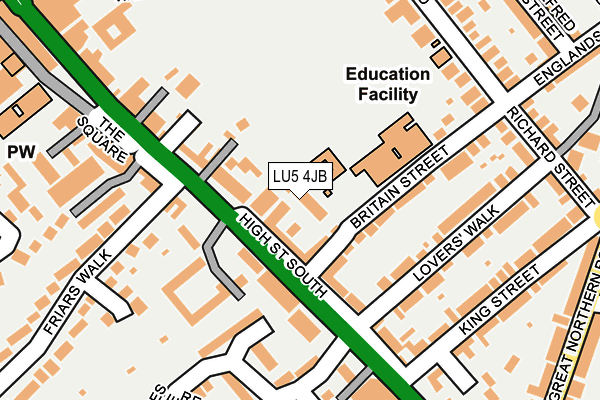 LU5 4JB map - OS OpenMap – Local (Ordnance Survey)