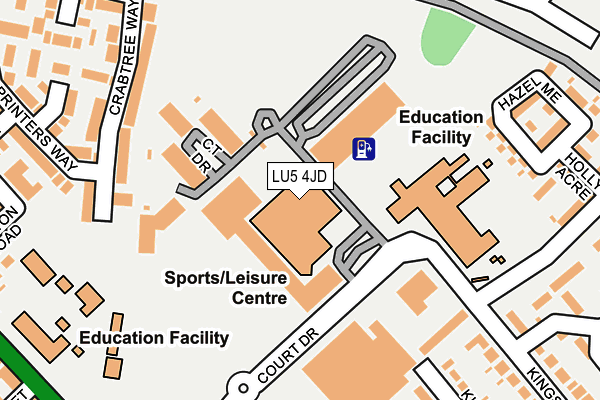 LU5 4JD map - OS OpenMap – Local (Ordnance Survey)