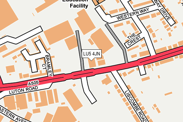 LU5 4JN map - OS OpenMap – Local (Ordnance Survey)