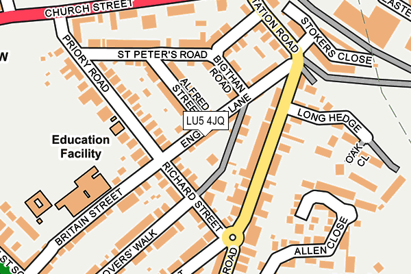 LU5 4JQ map - OS OpenMap – Local (Ordnance Survey)