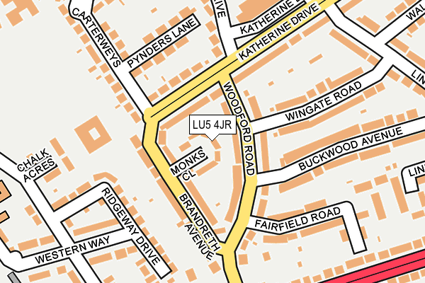 LU5 4JR map - OS OpenMap – Local (Ordnance Survey)