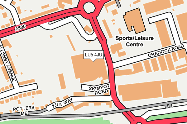 LU5 4JU map - OS OpenMap – Local (Ordnance Survey)