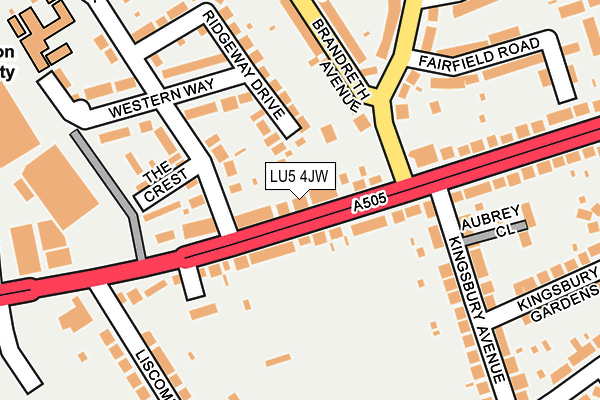 LU5 4JW map - OS OpenMap – Local (Ordnance Survey)