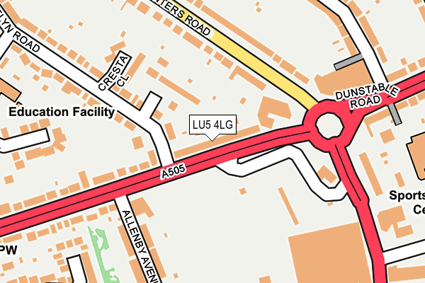 LU5 4LG map - OS OpenMap – Local (Ordnance Survey)