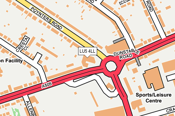 LU5 4LL map - OS OpenMap – Local (Ordnance Survey)