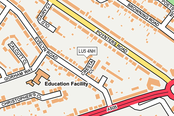 LU5 4NH map - OS OpenMap – Local (Ordnance Survey)