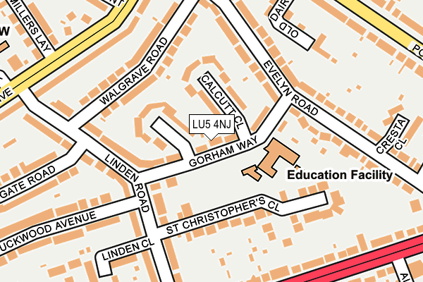 LU5 4NJ map - OS OpenMap – Local (Ordnance Survey)
