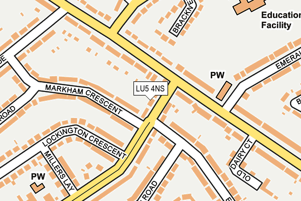 LU5 4NS map - OS OpenMap – Local (Ordnance Survey)