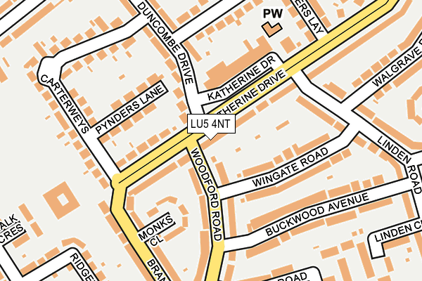 LU5 4NT map - OS OpenMap – Local (Ordnance Survey)