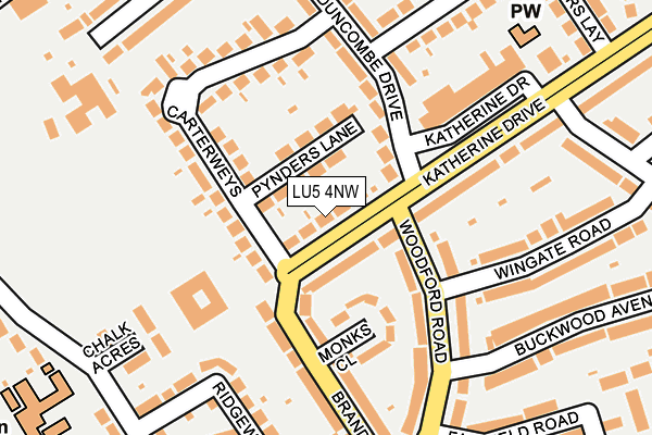 LU5 4NW map - OS OpenMap – Local (Ordnance Survey)