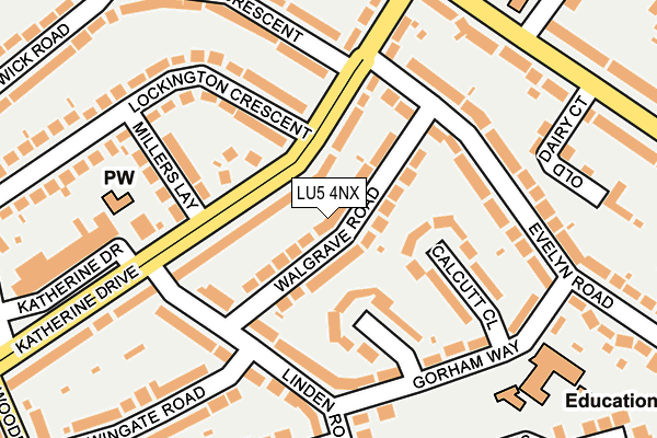 LU5 4NX map - OS OpenMap – Local (Ordnance Survey)