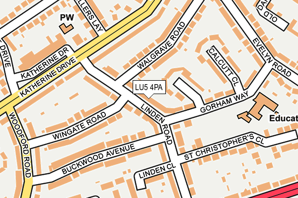 LU5 4PA map - OS OpenMap – Local (Ordnance Survey)