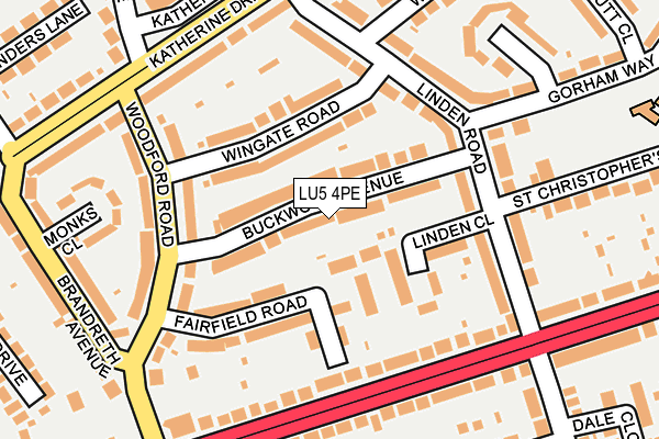 LU5 4PE map - OS OpenMap – Local (Ordnance Survey)