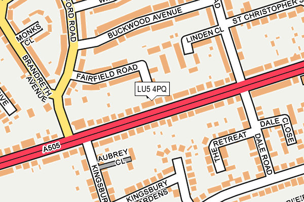 LU5 4PQ map - OS OpenMap – Local (Ordnance Survey)