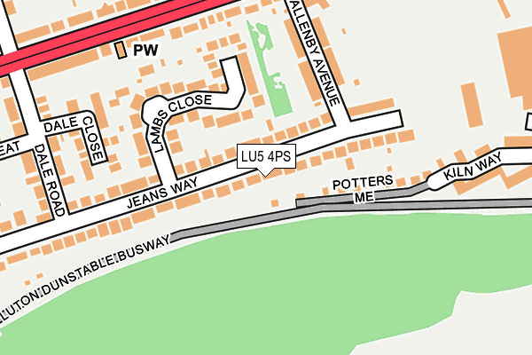 LU5 4PS map - OS OpenMap – Local (Ordnance Survey)