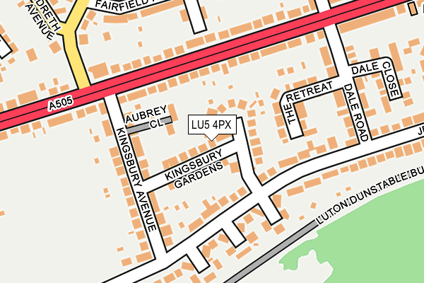 LU5 4PX map - OS OpenMap – Local (Ordnance Survey)