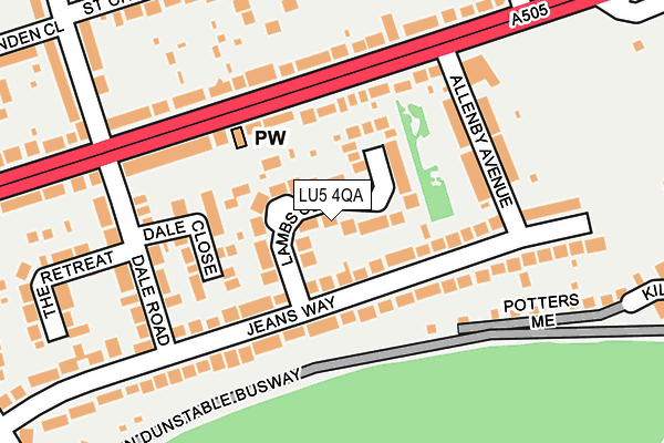 LU5 4QA map - OS OpenMap – Local (Ordnance Survey)