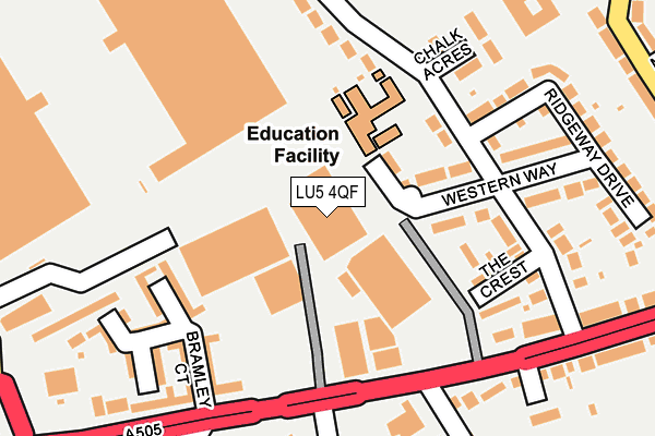 LU5 4QF map - OS OpenMap – Local (Ordnance Survey)