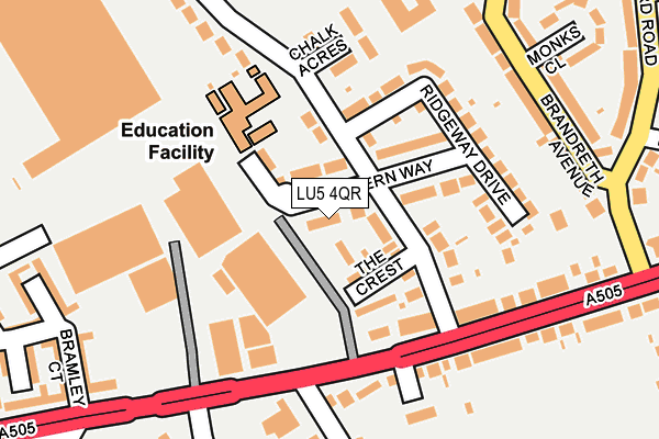 LU5 4QR map - OS OpenMap – Local (Ordnance Survey)