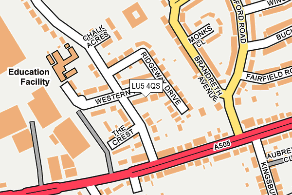 LU5 4QS map - OS OpenMap – Local (Ordnance Survey)