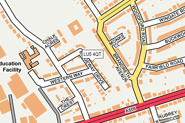 LU5 4QT map - OS OpenMap – Local (Ordnance Survey)