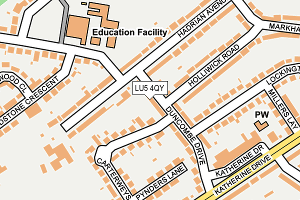 LU5 4QY map - OS OpenMap – Local (Ordnance Survey)