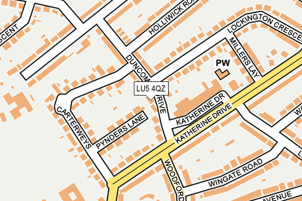 LU5 4QZ map - OS OpenMap – Local (Ordnance Survey)