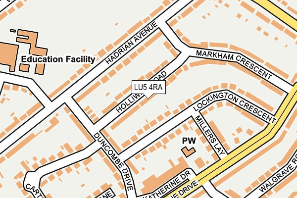 LU5 4RA map - OS OpenMap – Local (Ordnance Survey)