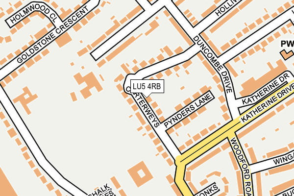 LU5 4RB map - OS OpenMap – Local (Ordnance Survey)