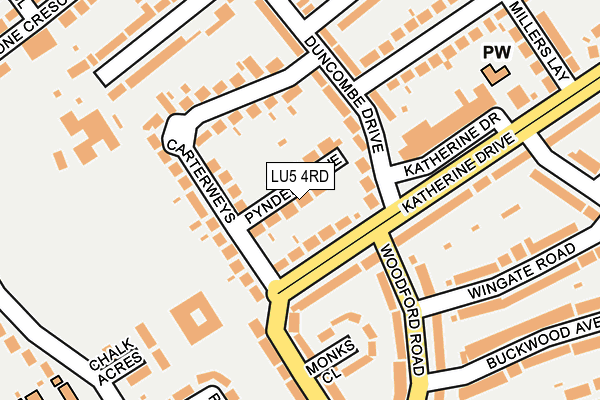 LU5 4RD map - OS OpenMap – Local (Ordnance Survey)
