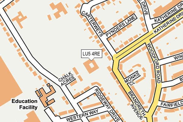 LU5 4RE map - OS OpenMap – Local (Ordnance Survey)