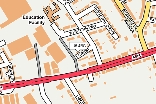 LU5 4RG map - OS OpenMap – Local (Ordnance Survey)